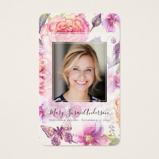 Foto-Beerdigungskarte (Vorderseite)