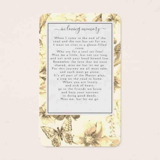 Foto-Beerdigungskarte (Rückseite)