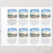 Foto Beerdigungskarte 4,25x2,5-Zoll-VORLAGE (Rückseite)