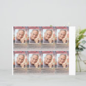 Foto Beerdigungskarte 4,25x2,5-Zoll-VORLAGE (Stehend Vorderseite)