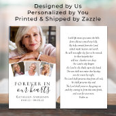 Foto Beerdigungskarte für immer in unserem Herzen