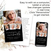 Foto Beerdigungskarte für immer in unserem Herzen