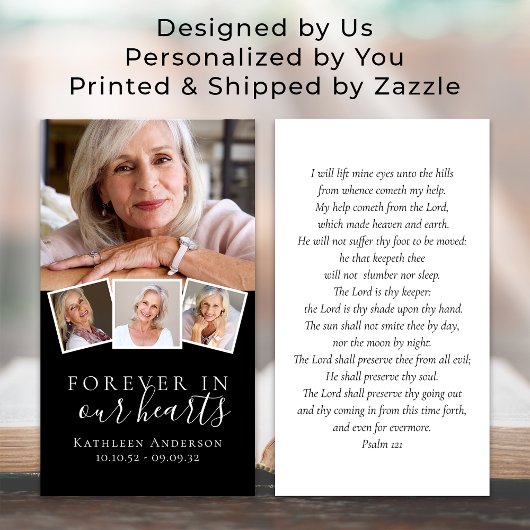 Foto Beerdigungskarte für immer in unserem Herzen