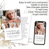 Foto Beerdigungskarte für immer in unserem Herzen