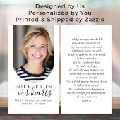 Foto Beerdigungskarte für immer in unserem Herzen