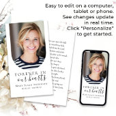 Foto Beerdigungskarte für immer in unserem Herzen