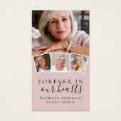 Foto Beerdigungskarte für immer in unserem Herzen (Vorderseite)