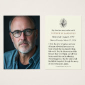 Foto Beerdigungskarte Katholische Gebetskarte (Vorne & Hinten)