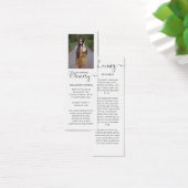 Foto-Beerdigungskarte Lesezeichen (Schreibtisch)