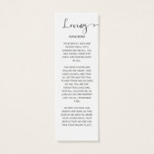 Foto-Beerdigungskarte Lesezeichen (Rückseite)