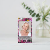 Foto-Beerdigungskarte Telefonnummerkarte (Stehend Vorderseite)