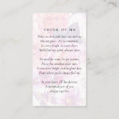 Foto-Beerdigungskarte Telefonnummerkarte (Rückseite)