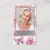 Foto-Beerdigungskarte Telefonnummerkarte (Vorderseite)