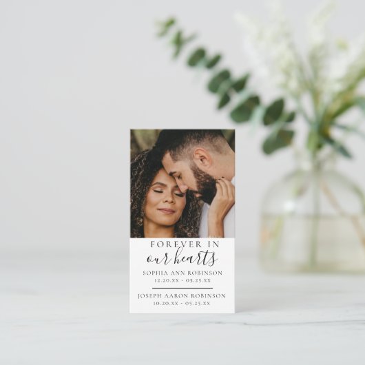 Foto-Beerdigungskarte Visitenkarte (Stehend Vorderseite)