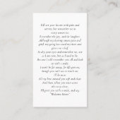 Foto-Beerdigungskarte Visitenkarte (Rückseite)