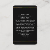 Foto-Beerdigungskarte Visitenkarte (Rückseite)