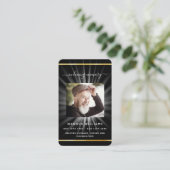 Foto-Beerdigungskarte Visitenkarte (Stehend Vorderseite)