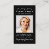 Foto-Beerdigungskarte Visitenkarte (Vorderseite)