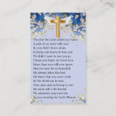 Foto-Beerdigungskarte Visitenkarte (Rückseite)