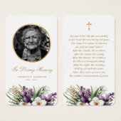 Foto-Beerdigungskarten (Vorne & Hinten)