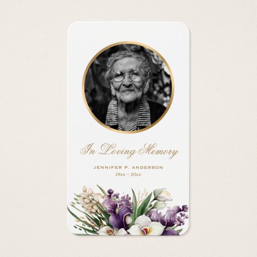 Foto-Beerdigungskarten (Vorderseite)