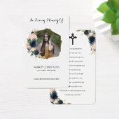 Foto-Beerdigungskarten für das Navy Blush Blossom (Schreibtisch)