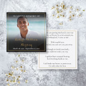 Foto-Beerdigungskarten Gebet-Karten Quadratische Visitenkarte