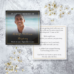 Foto-Beerdigungskarten Gebet-Karten Quadratische Visitenkarte