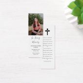 Foto-Beerdigungskarten-Lesezeichen (Schreibtisch)