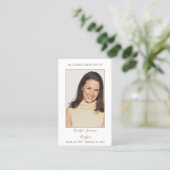 Foto-Beerdigungskarten Visitenkarte (Stehend Vorderseite)