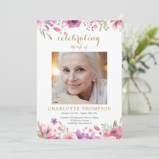 Foto-Beerdigungsorden Programm (Stehend Vorderseite)