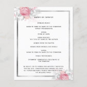 Foto-Beerdigungsprogramm für Weißes Blütensilber (Rückseite)