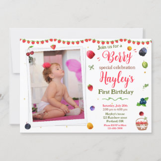 Foto Beeren Geburtstagseinladung Sweet Party einla Einladung