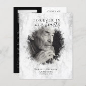 FOTO-Begräbnisprogramm für den Haushalt (Vorne/Hinten)