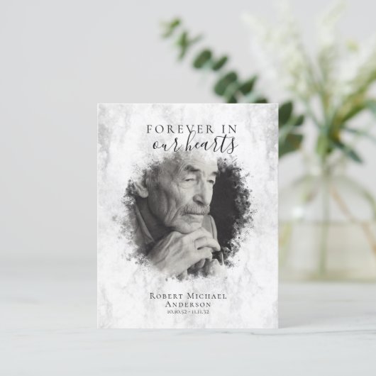 FOTO-Begräbnisprogramm für den Haushalt (Stehend Vorderseite)