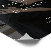 Foto-Begrüßungszeichen für Hochzeitsgeschichten Poster (Ecke)