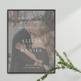 Foto-Begrüßungszeichen für Hochzeitsgeschichten Poster