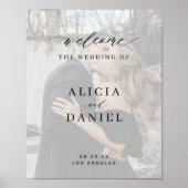 Foto-Begrüßungszeichen für Hochzeitsgeschichten Poster (Vorne)