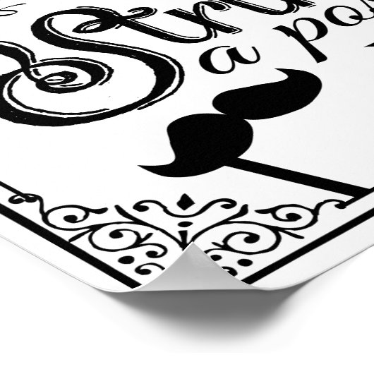 FOTO BEIDE Hochzeit oder Party-Zeichen Poster (Ecke)