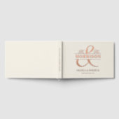 Foto Beige Elegant Wedding Rose Gold Gästebuch (Voll)