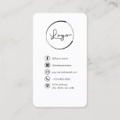 Foto-Beige-QR-Code Visitenkarte (Rückseite)