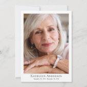 Foto Beileid Beerdigung Dankeskarte (Rückseite)