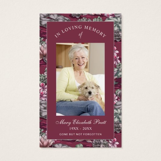 Foto Beileid Beerdigung Gedenkkarten (Vorderseite)