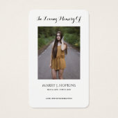 Foto Beileid Beerdigung Gedenkkarten (Vorderseite)