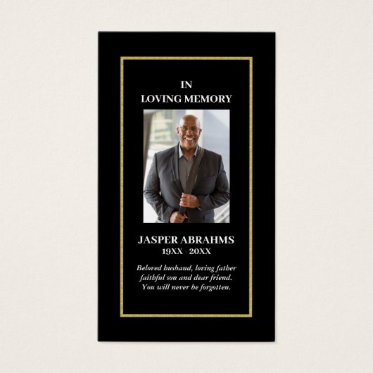 Foto Beileid Beerdigung Gedenkkarten (Vorderseite)