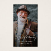 Foto Beileid Beerdigung Gedenkkarten (Vorderseite)