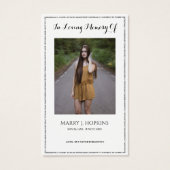 Foto Beileid Beerdigung Gedenkkarten (Vorderseite)