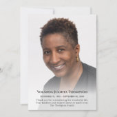 Foto Beileid Beerdigung Gedenkstätte Dankeskarte (Vorderseite)