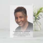 Foto Beileid Beerdigung Gedenkstätte Dankeskarte (Stehend Vorderseite)