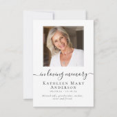 Foto Beileid Beerdigung Gedenkstein Dankeschön Kar Dankeskarte (Rückseite)